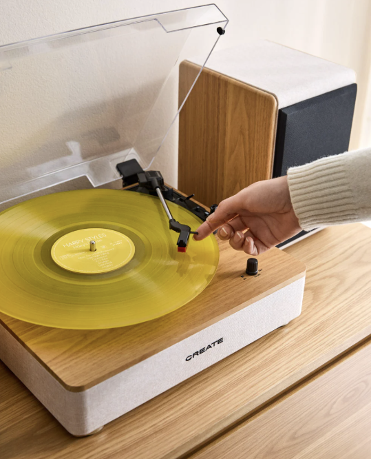 RECORD PLAYER PRO – Gramofon z 2 zewnętrznymi głośnikami